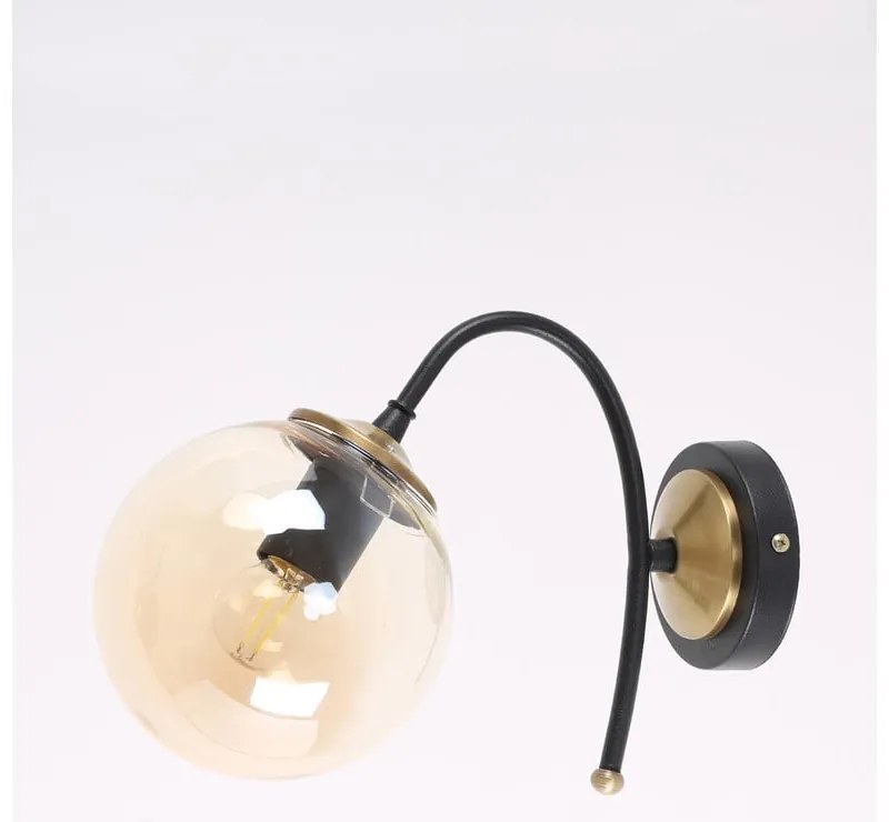Kinkiet w czarno-żółtym kolorze ø 15 cm Yoyo – Squid Lighting