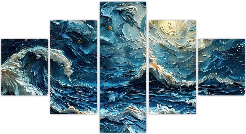 Obraz - Malowanie nieba i morza (125x70 cm)