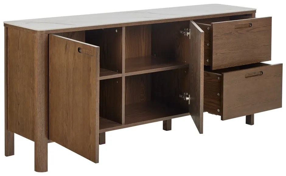 Brązowa komoda w dekorze dębu 160x75x40 cm Southampton – Actona