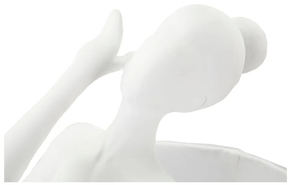 Biała lampa stołowa z tekstylnym kloszem (wysokość 62,5 cm) Ballet – Mauro Ferretti