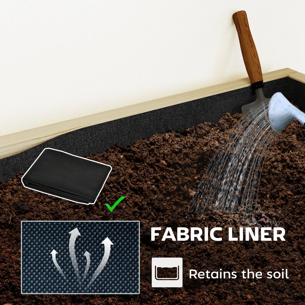 Outsunny Doniczki z Przegrodą, Podwyższona Grządka z Składanym Trejażem, 6 Doniczek z Otworami Drenażowymi, Stalowa Konstrukcja | Aosom PL