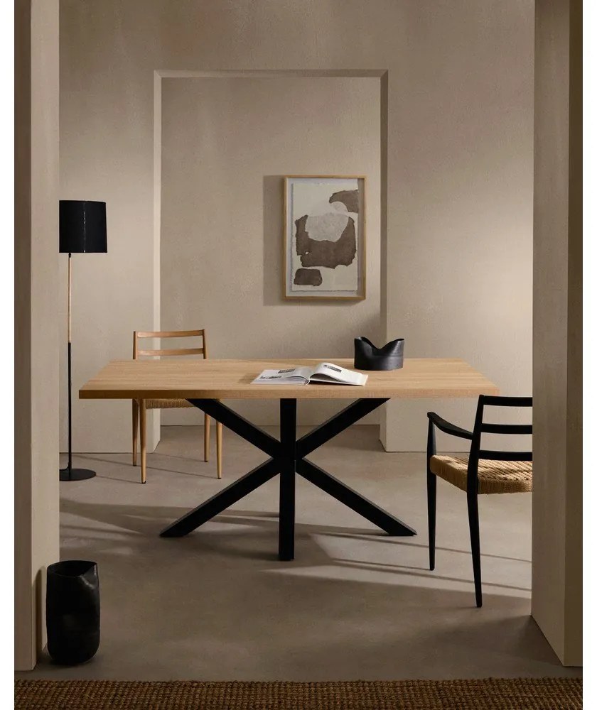 Stół do jadalni w dekorze drewna dębowego Kave Home, 200 x 100 cm