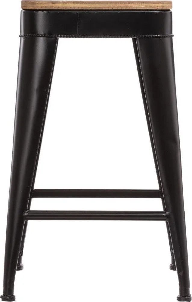 Taboret - stołek czteronożny, metalowy, barowy