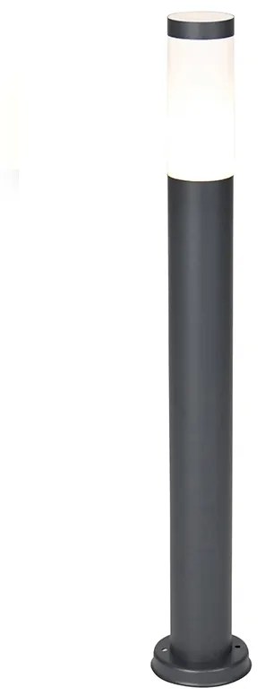 Zewnetrzna Słup ogrodowy antracytowy 80 cm IP44 opal - Rox Nowoczesny Oswietlenie zewnetrzne