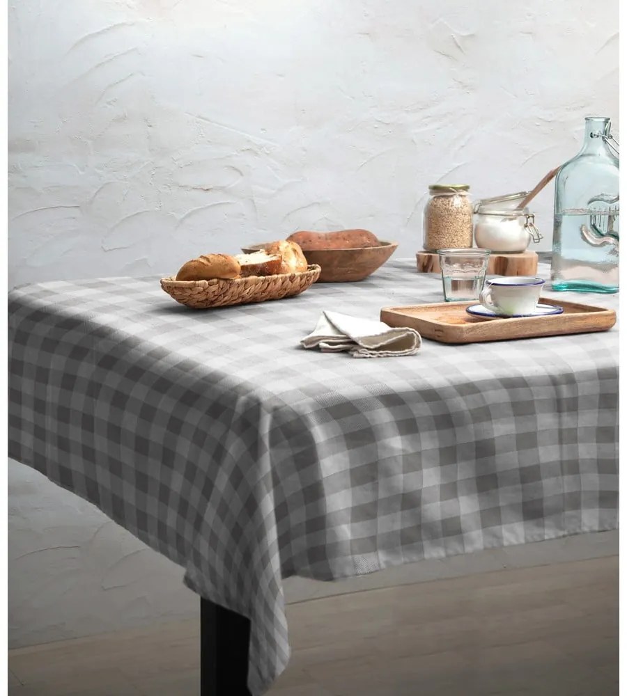 Obrus Really Nice Things Grey Vichy, 140x200 cm