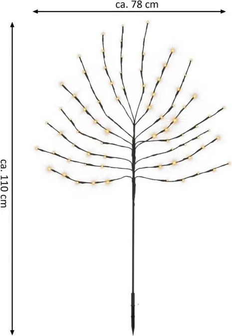 Ozdoba świąteczna - choinka, 110 cm, 80 LED
