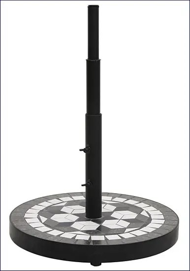 Okrągła podstawa pod parasol ogrodowy terakota + czarny H1-F12