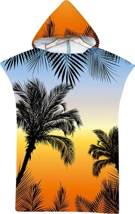 Plażowe ponczo PALM BEACH kolorowe 80x145 cm