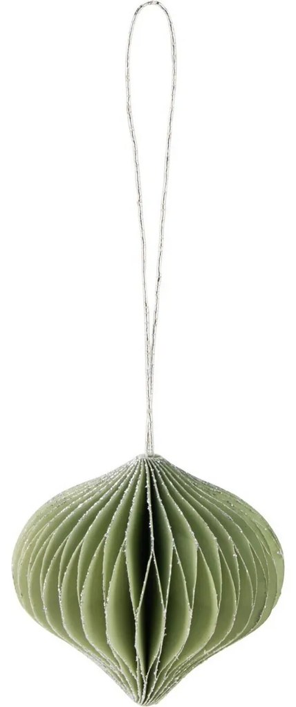 Zestaw 9 szt. ozdób świątecznych Ornaments, biało-zielony, 6 cm, honeycomb