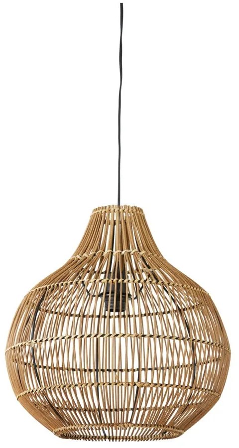 Brązowa lampa sufitowa z rattanowym kloszem ø 40 cm Pacino – Light & Living