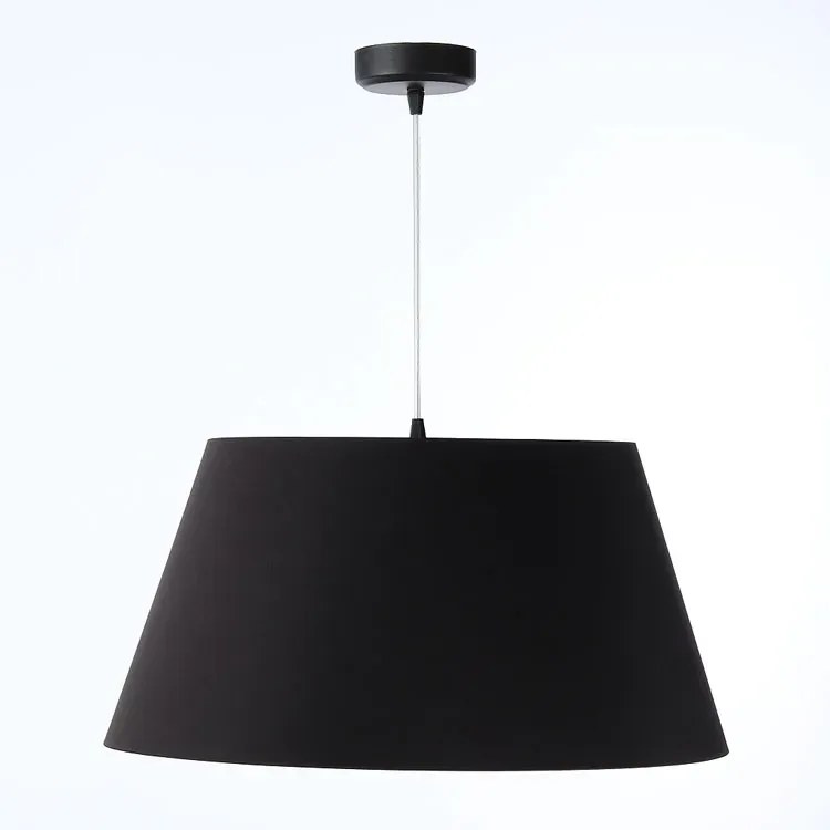 Czarna satynowa lampa wisząca dzwon - S407 D4-K40