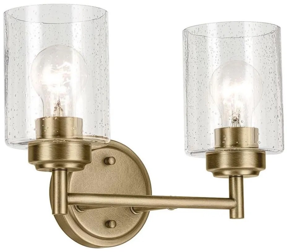 Kichler KL-WINSLOW-2W-NBR - Kinkiet WINSLOW 2xE27/60W/230V mosiądz