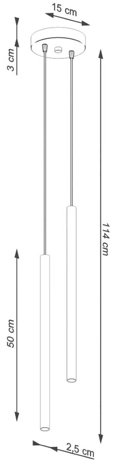 Kremowa lampa wisząca ø 15 cm Fideus – Nice Lamps