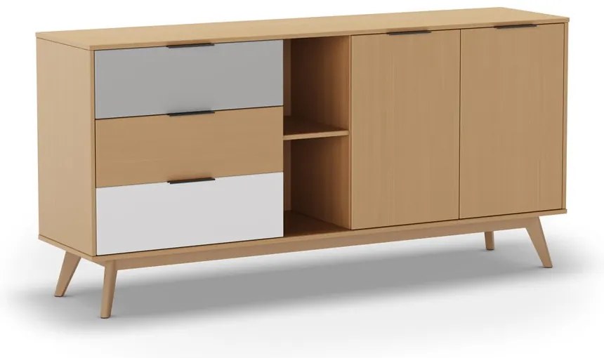 Niska komoda z litego drewna sosnowego 165x81 cm Elfa – Marckeric