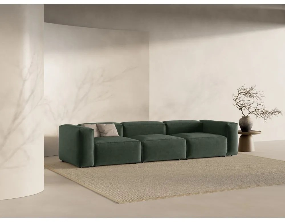Zielona sofa 364 cm Bergano – Cosmopolitan Design