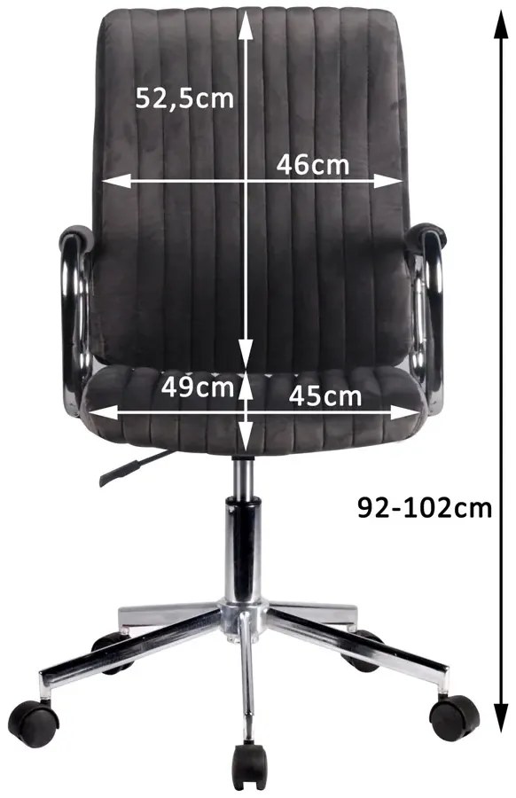 Różowy welurowy fotel do biurka G7-T32