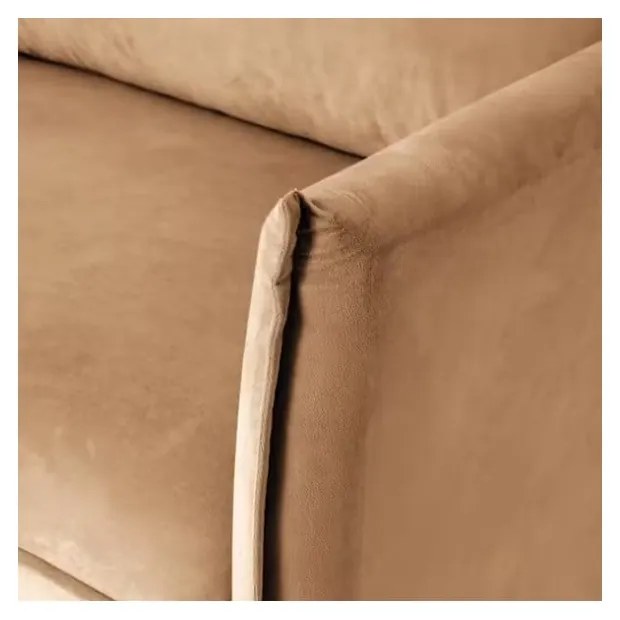 Brązowa aksamitna sofa 203 cm Juli – Ropez