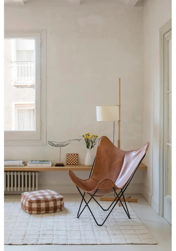 Brązowy puf dziecięcy Vichy Toffee – Lorena Canals