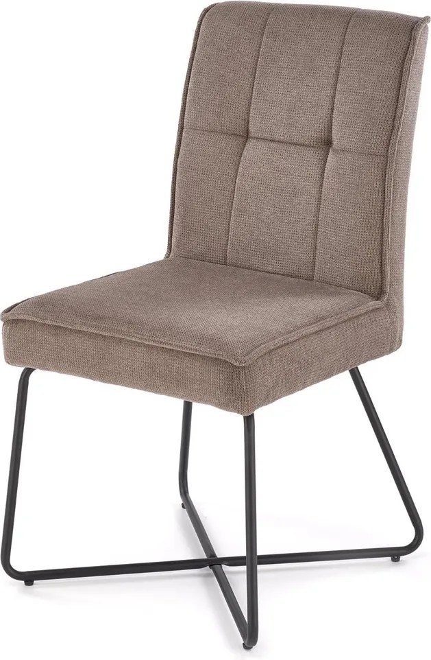 Eleganckie krzesło na metalowym stelażu K534 Halmar