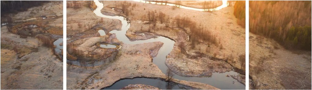 Obraz - Świt nad meandrami (170x50 cm)
