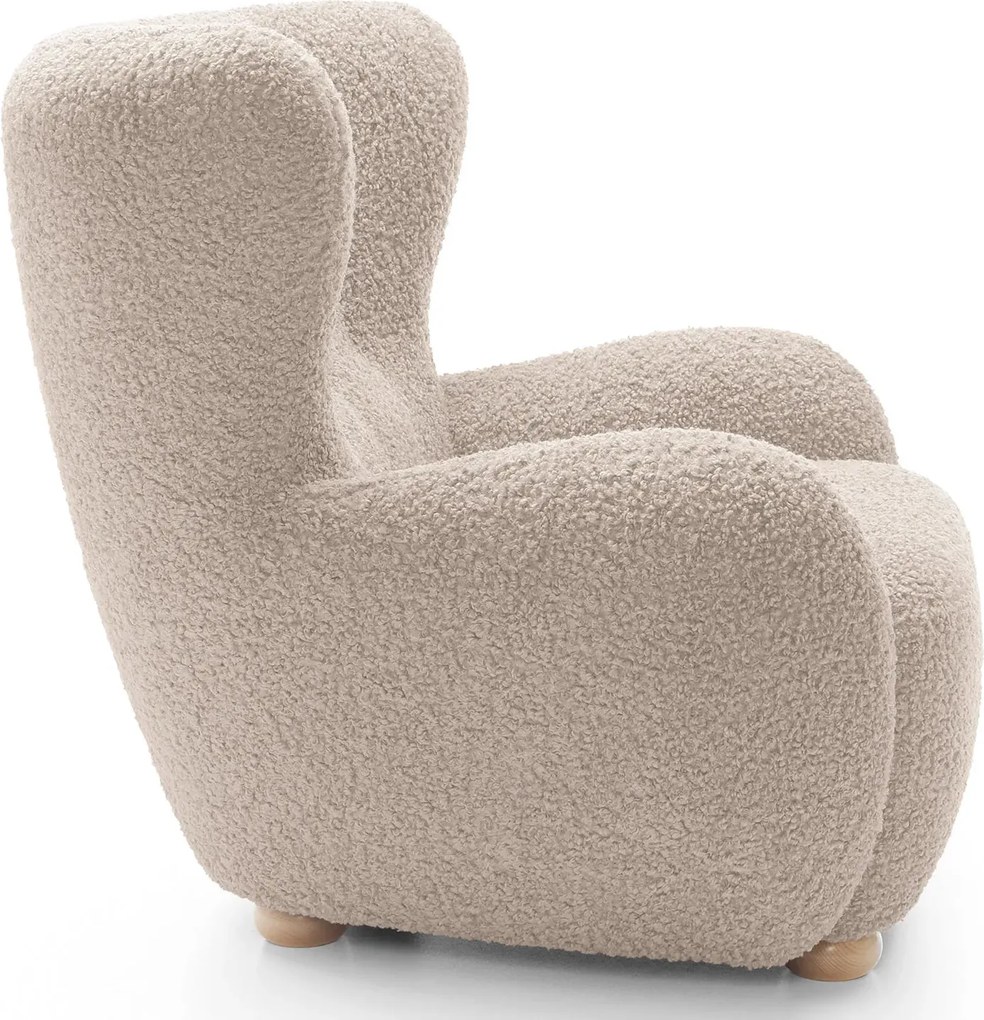 Beżowy fotel skandynawski baranek L1-F35