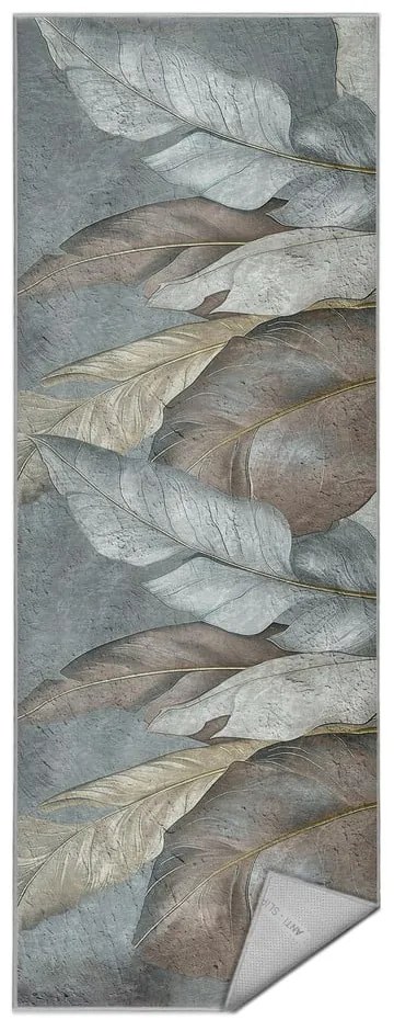 Zielono-szary chodnik odpowiedni do prania 80x200 cm Dusty Leaves – Mila Home