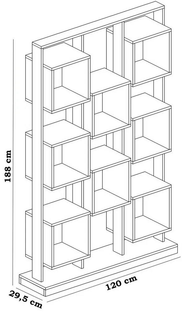 Biblioteczka Edge Black and White