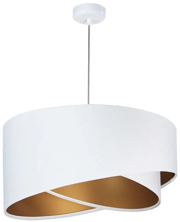 Biało-złota lampa wisząca nad stół W9-P87