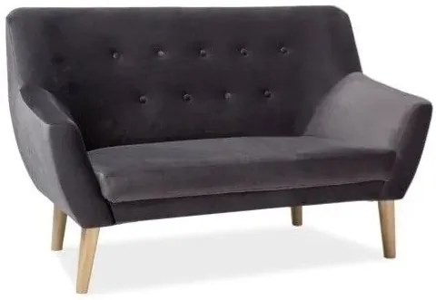 SOFA NORDIC 2 VELVET KOLOR SZARY TAPICERKA BLUVEL 14 / BUK SIGNAL
