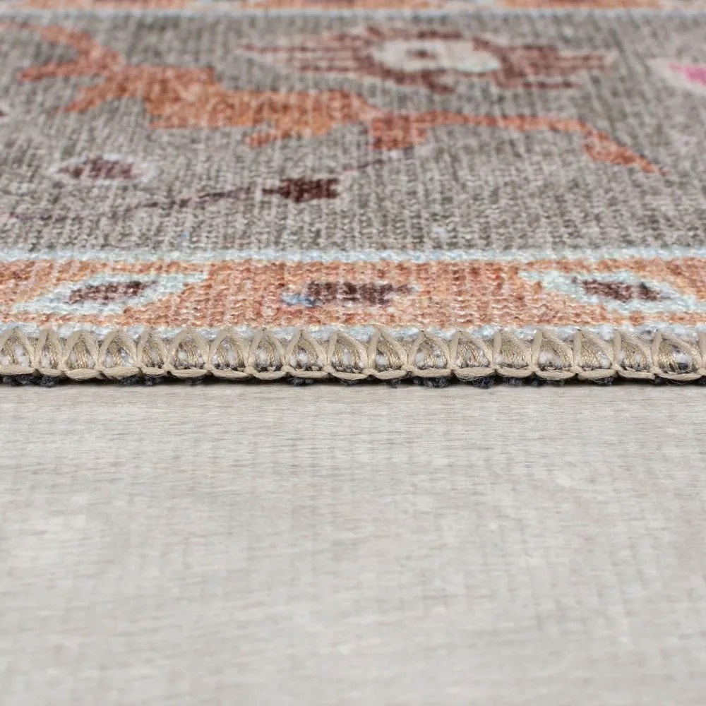 Jasnozielony dywan odpowiedni do prania 190x290 cm Una Floral – Flair Rugs