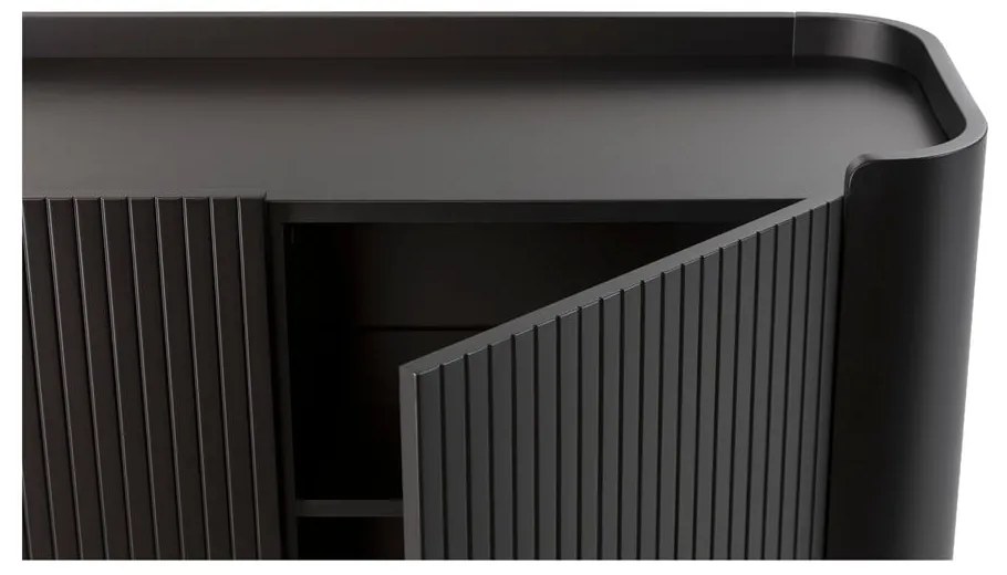 Czarna szafka pod TV 180x55x40 cm Willa – MOME