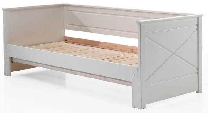 Białe łóżko dziecięce z wysuwanym łóżkiem 180x200/90x200 cm PINO – Vipack