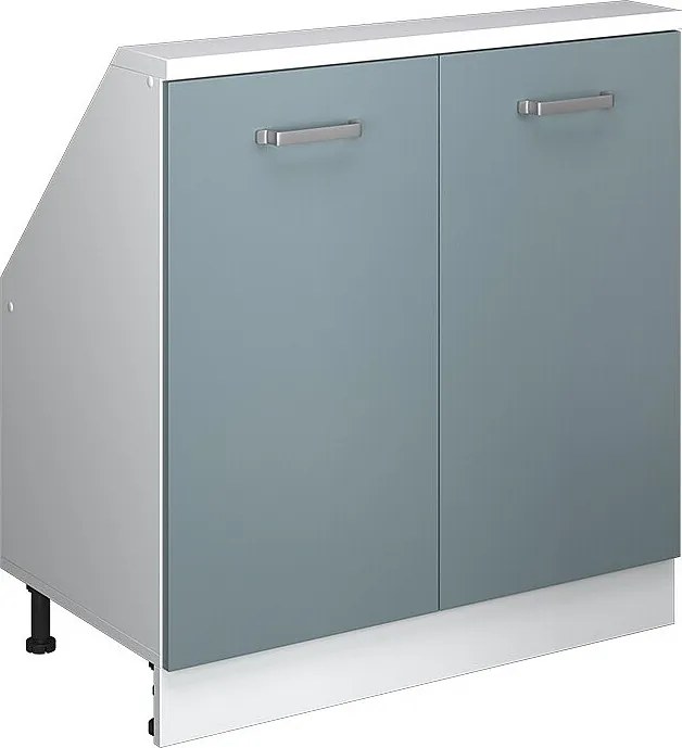 Szafka kuchenna na dach skośny niebiesko-szary 80x46x81.6 r-line