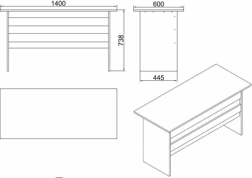 Biurko Voma Walnut and Anthracite