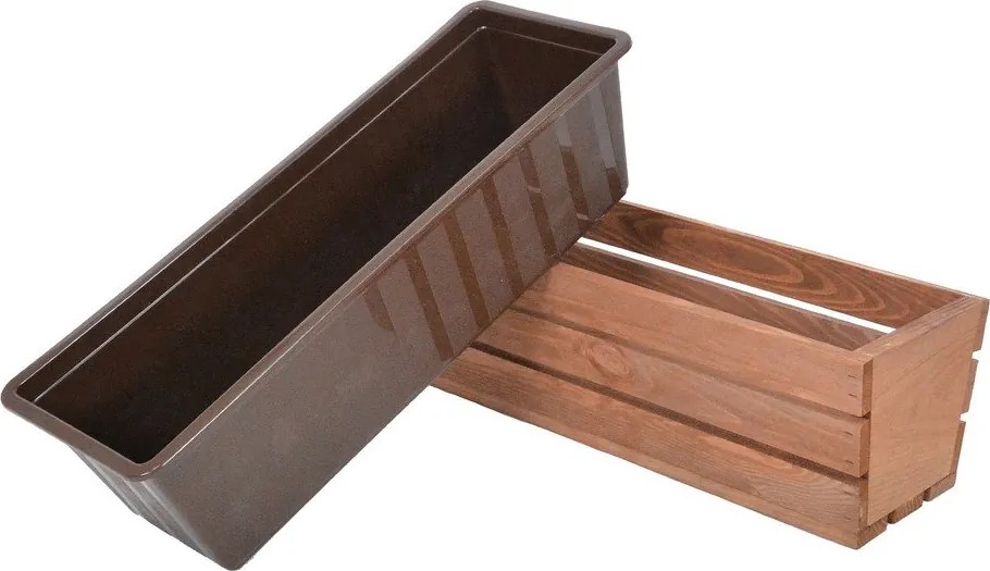 Drewniana doniczka 51 cm Modern – Rojaplast