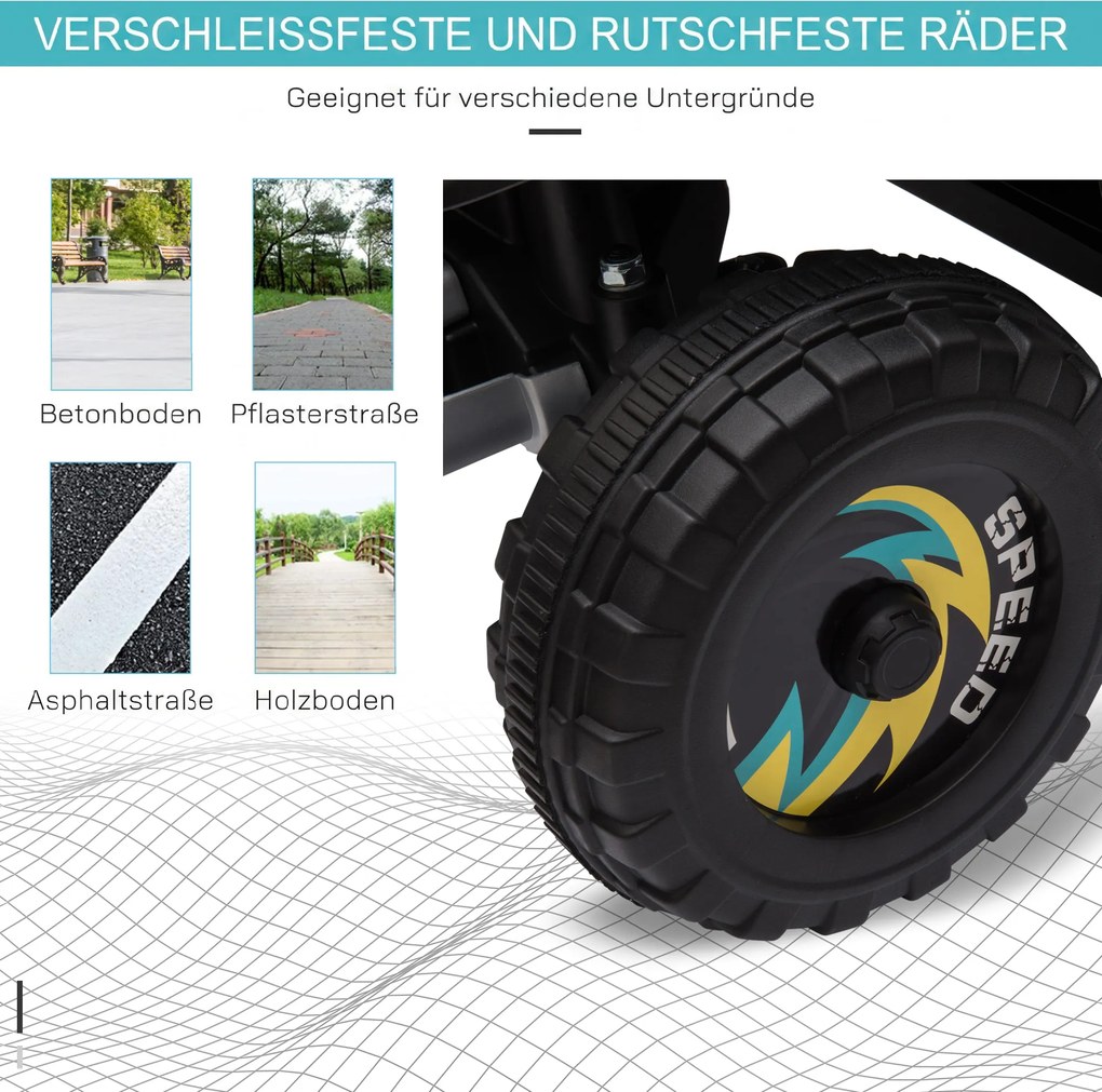 HOMCOM Quad elektryczny 6V dla dzieci z funkcją przód/tył dla dzieci 1,5-3 lata do 20 kg Schwarz | Aosom PL