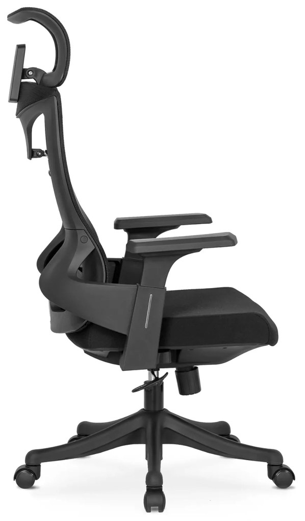 Fotel Biurowy Ergonomiczny Obrotowy CARET Czarny Wentylowany Nowoczesny