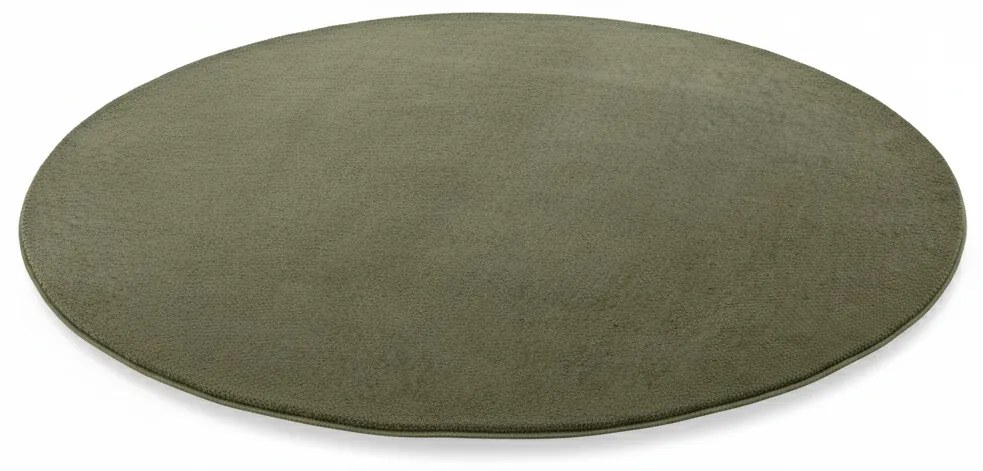 Dywan pluszowy Joy zielony koło 120 cm x 120 cm