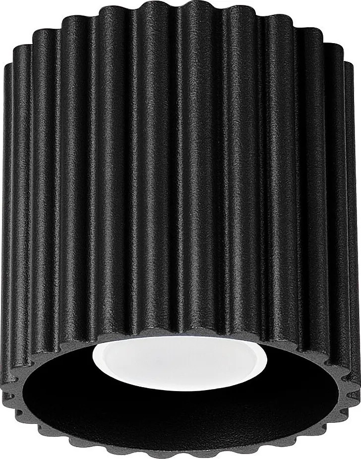 Lampa Sufitowa Minimalistyczny Aura, Aluminium - 1 Źródło - L.10 X H.10 Cm - Czarny