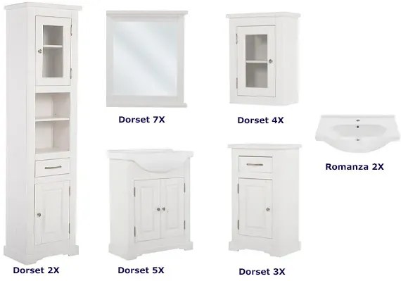 Biała szafka umywalkowa stojąca T3-N34