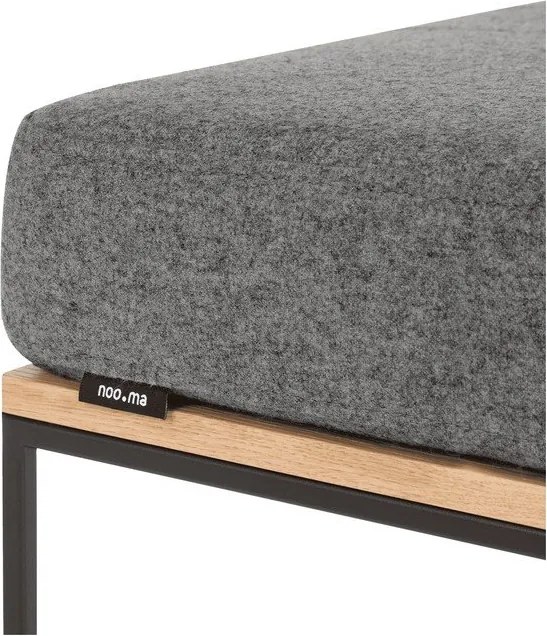 Szary tapicerowany stołek Feo – noo.ma