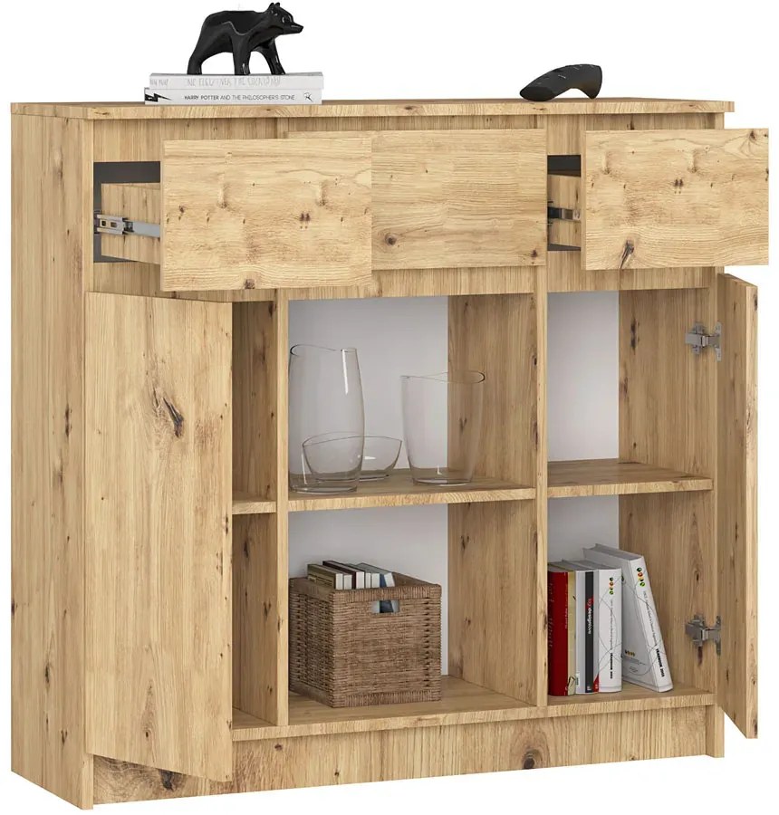 Komoda minimalistyczna do salonu dąb artisan M6-R01