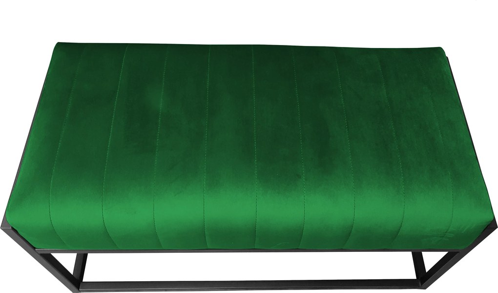 Ławka KAYA tkanina Welur loft ławka metal : Kolor Stelaża - Czarny , Kolor tkaniny - VELVET - MG25, Typ tkaniny - Velvet