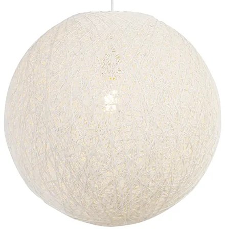 Rustykalna lampa wisząca biała 45 cm - Corda Nowoczesny Oswietlenie wewnetrzne