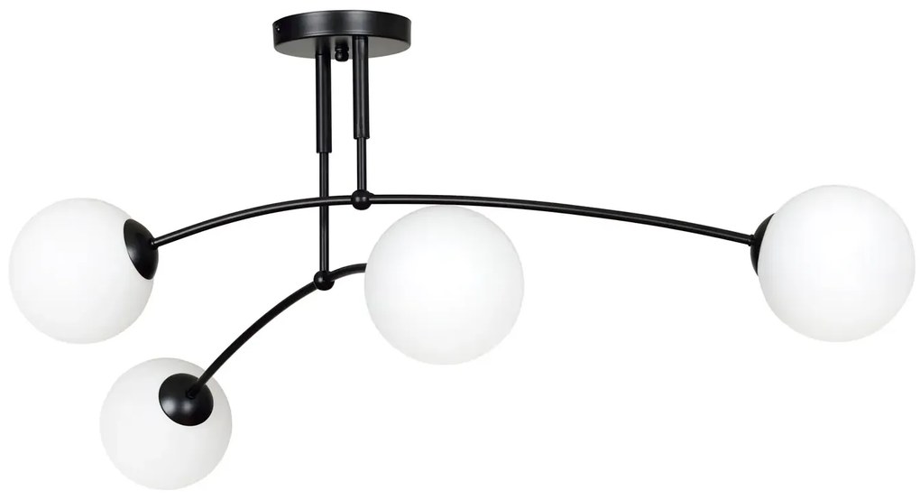Czarna minimalistyczna lampa sufitowa - 8X D071 H8-D10