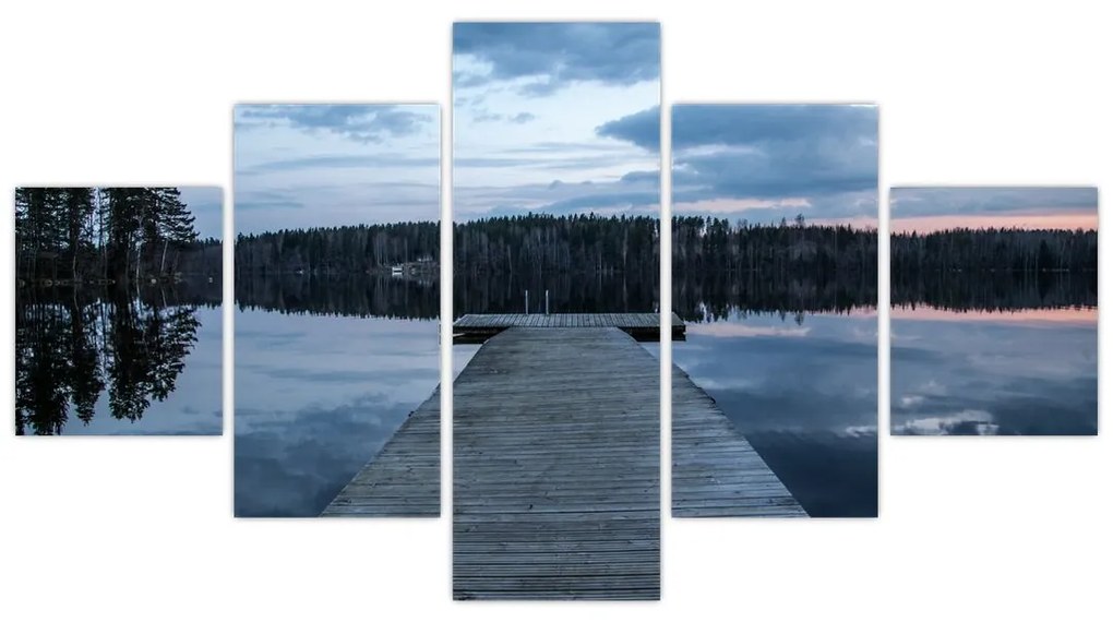 Obraz - Molo nad jeziorem (125x70 cm)