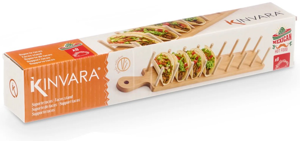 Bambusowy stojak na 8 taco MEX