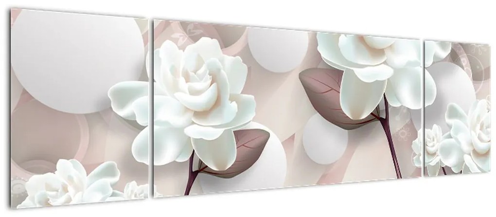 Obraz - Kwiat róży (170x50 cm)