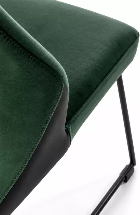 Minimalistyczne krzesło welurowe Ibis do salonu