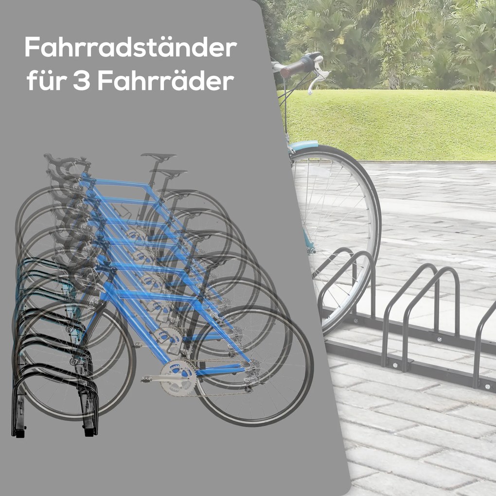Stojak na rowery HOMCOM stojak na rowery stojak na wiele rowerów do 6 rowerów